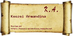 Keszei Armandina névjegykártya